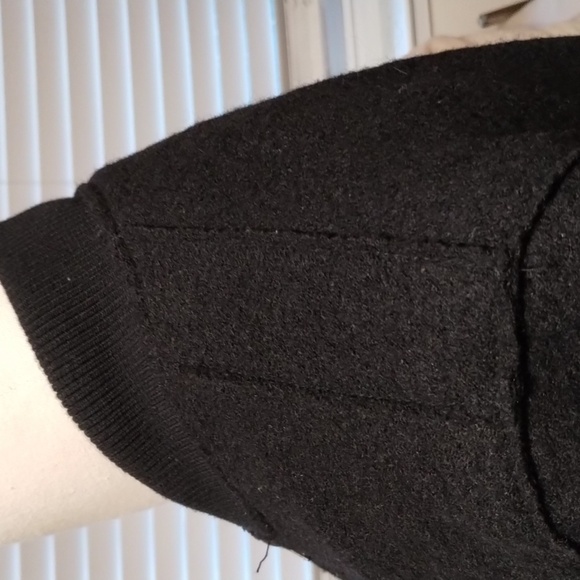 Topman wool blend black bomber jacket w pockets Sz S - Picture 9 of 17